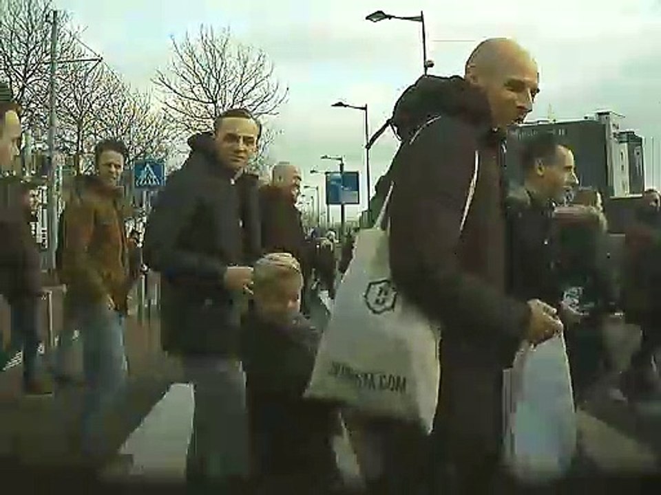 Tesla Emergency Braking at Pedestrian Crossing