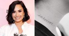 Demi Lovato Showcases New Neck Tattoo