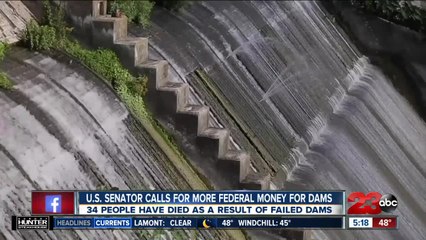 U.S. senator calls for more federal funding for dams