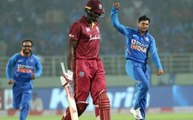 India vs West Indies: Kuldeep Yadav reaction after taking hattrick | Oneindia News
