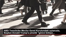 ABD Temsilciler Meclisi Genel Kurulundaki oylamada, Başkan Donald Trump'a yönelik 