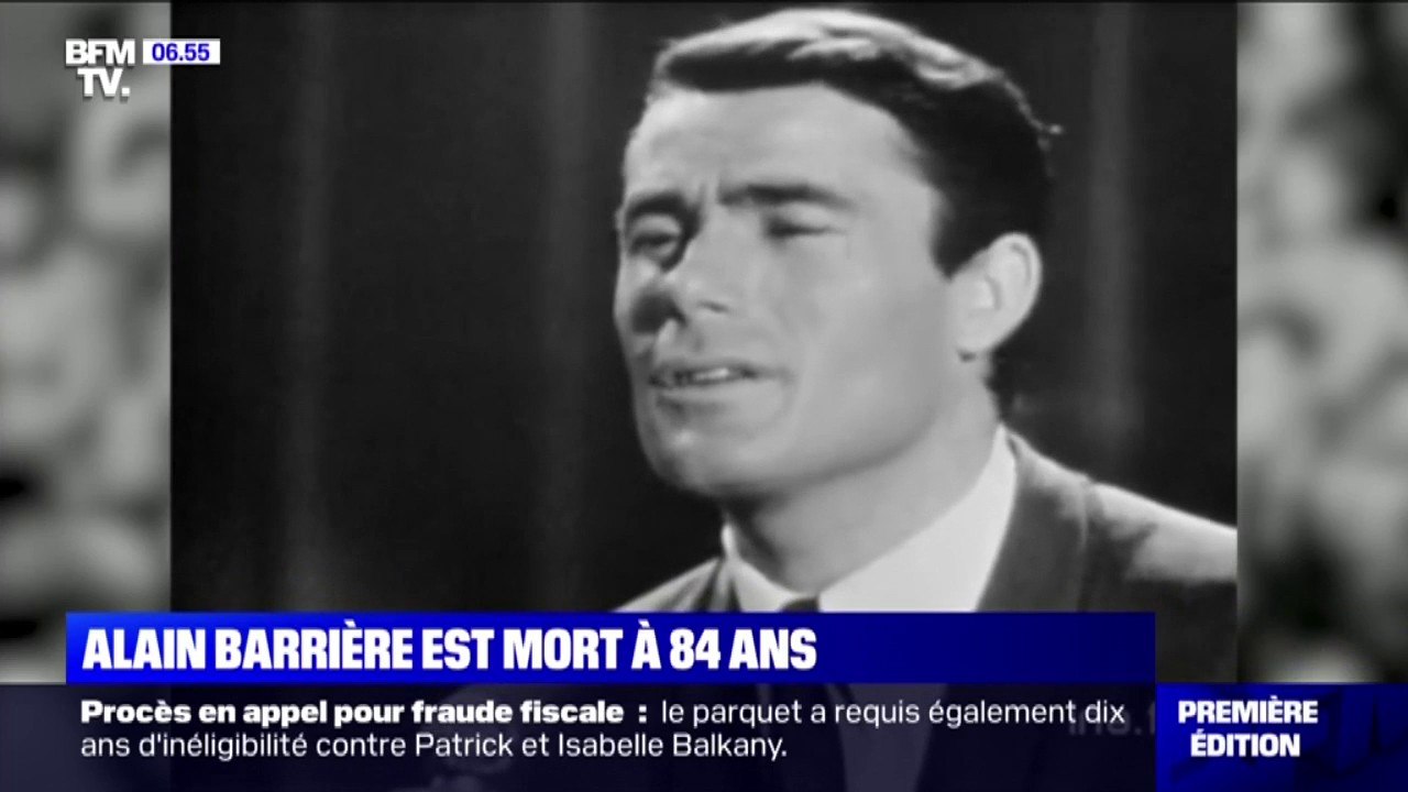 Le chanteur Alain Barrière est mort à l'âge de 84 ans