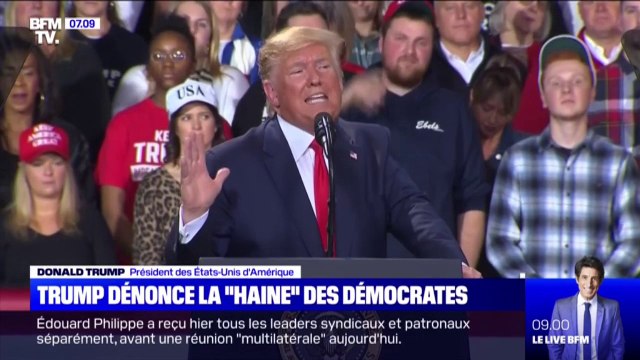 Procédure de destitution: Donald Trump dénonce la haine des démocrates