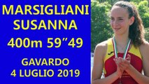 Susanna Marsigliani 400m 59s49 riunione regionale A-J-P-S Gavardo 4 luglio 2019