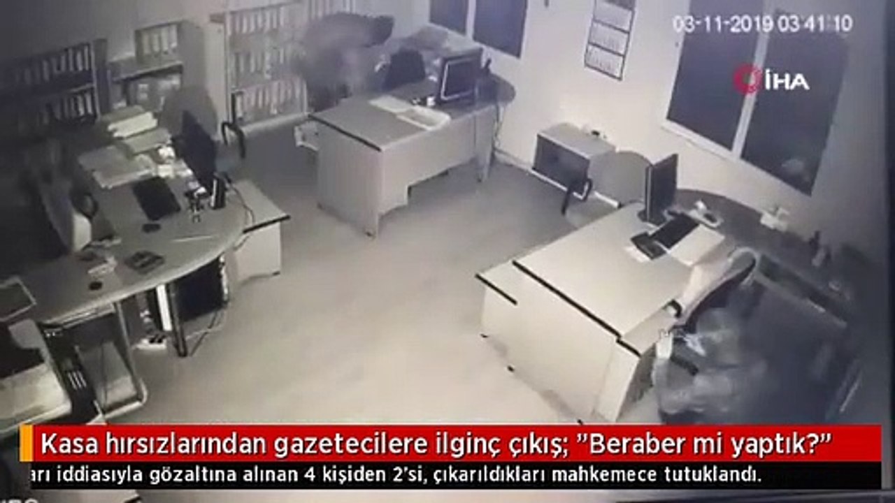 Kasa hırsızlarından gazetecilere ilginç çıkış: "Beraber mi yaptık?"