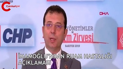 İmamoğlu'ndan ruam hastalığı açıklaması