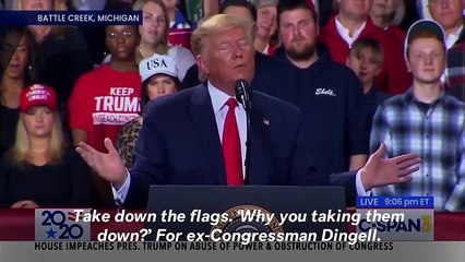 Download Video: Trump Attacks Democratic Rep. Debbie Dingell, Suggests Her Late Husband Is 'Looking Up' From Hell