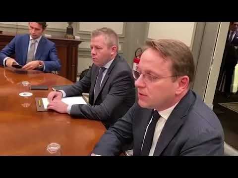 Report TV -Konferenca e donatorëve, Rama takon Komisionerin për Zgjerim e BE-së