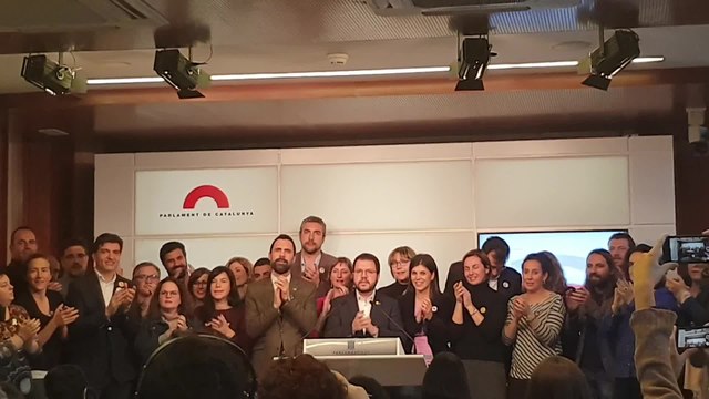 Gritos de 'libertad' en ERC tras conocer la sentencia del TJUE