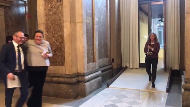 Satisfacción de Quim Torra con diputados tras la decisión judicial del TUE