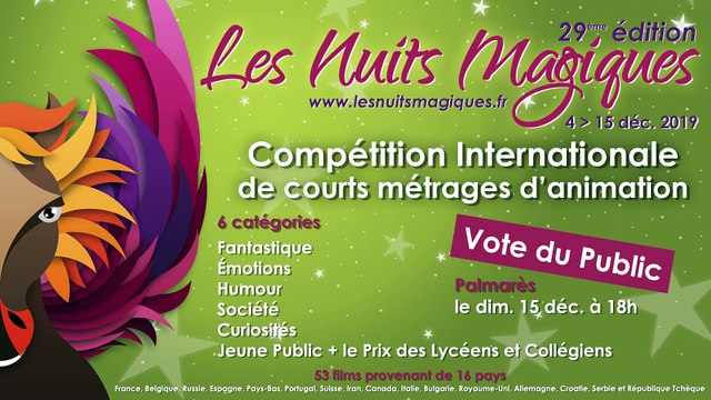 Palmarès de la 29ème édition du festival Les Nuits Magiques