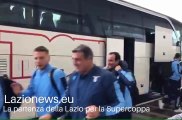 Fiumicino, la partenza della Lazio per la Supercoppa - prima parte