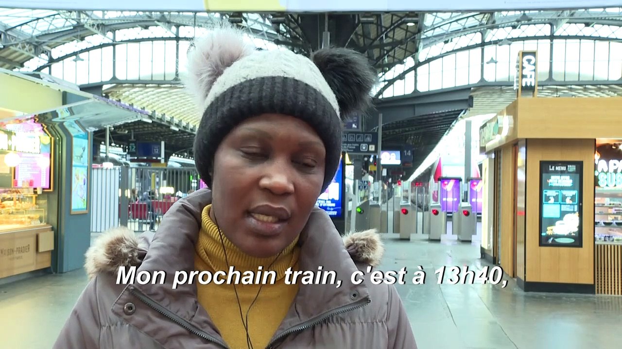 Grèves: dans une gare de l'Est presque vide, les voyageurs s'adaptent