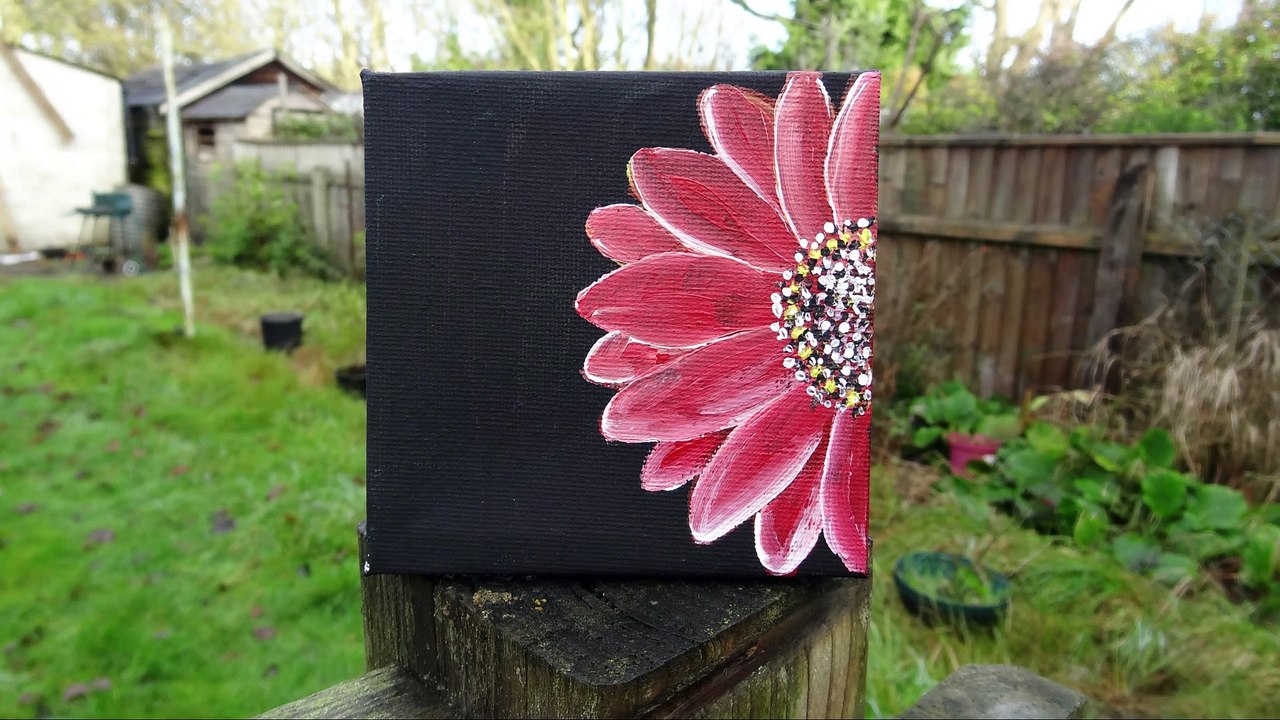 How to paint simple flowers with acrylic | Abstract | Floral | Miniature painting | Relaxing art