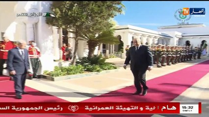 لحظة إلتحاق رئيس الجمهورية "عبد المجيد تبون" بمقر الرئاسة