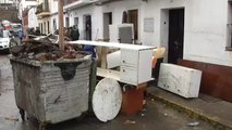 La lluvia en Nerva, Huelva, provoca numerosos destrozos en casas y negocios