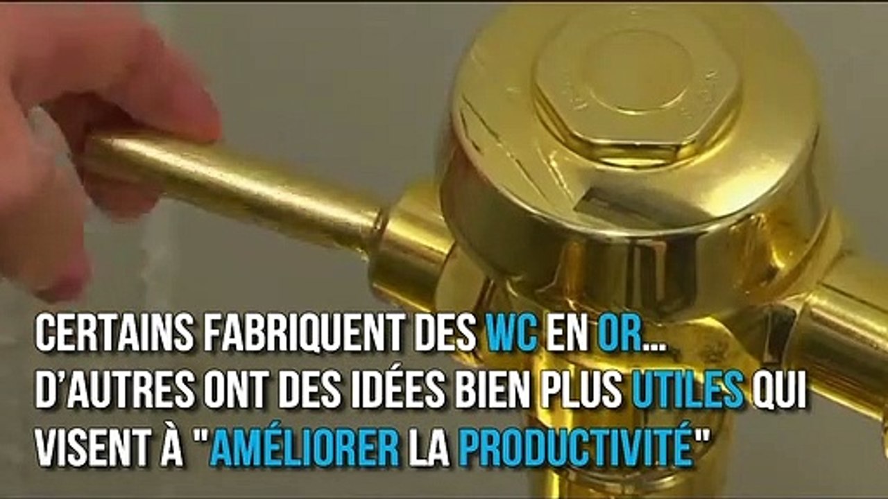 Toilettes inclinées pour que les salariés passent  moins de temps aux toilettes