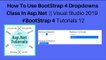 How to use bootstrap 4 dropdowns class in asp.net || visual studio 2019 #bootstrap 4 tutorials 12