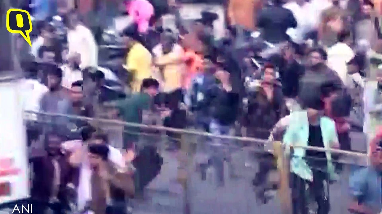 Protesters Pelt Stones at Police Officers in Ahmedabad