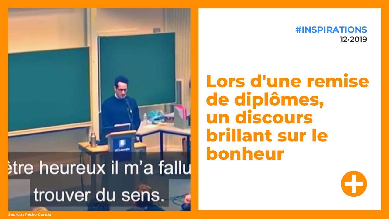 Lors d'une remise de diplômes, un discours brillant sur le bonheur