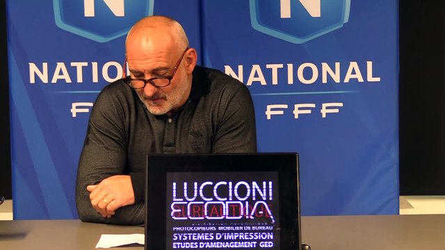 Vidéo - le point presse du coach F. Ciccolini avant Gazélec Ajaccio / US Concarneau