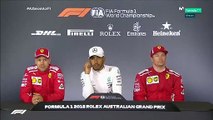 El tenso y desagradable encontronazo de Sebastian Vettel y Lewis Hamilton en la rueda de prensa