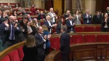 Los diputados independentistas del Parlament celebran el fallo de la Justicia europea sobre Junqueras