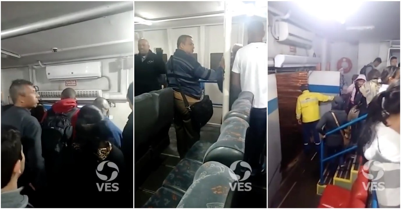 Ferry avaria e alguém no meio do pânico decide colocar a música do filme Titanic