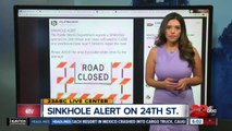 City of Bakersfield warns residents of sinkhole on 24th St.