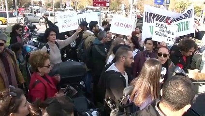 İBB önünde fayton eylemi