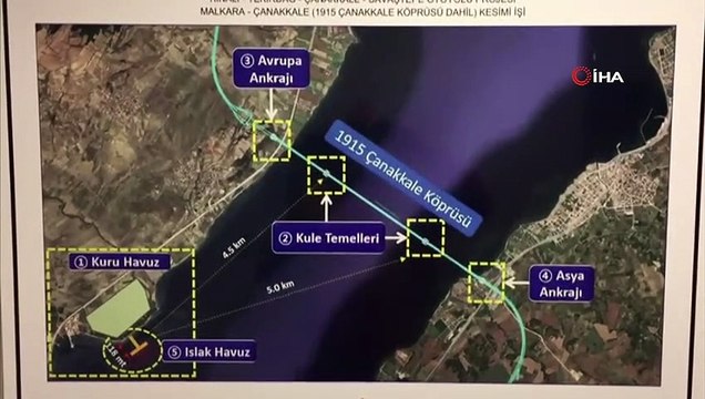 1915 Çanakkale Köprüsü’nün ayakları 100 metre yüksekliğe ulaştı