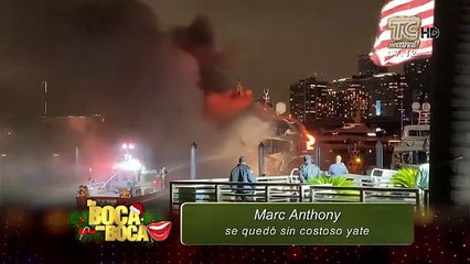 VIDEO | Así se incendió el lujoso yate del cantante Marc Anthony en Miami