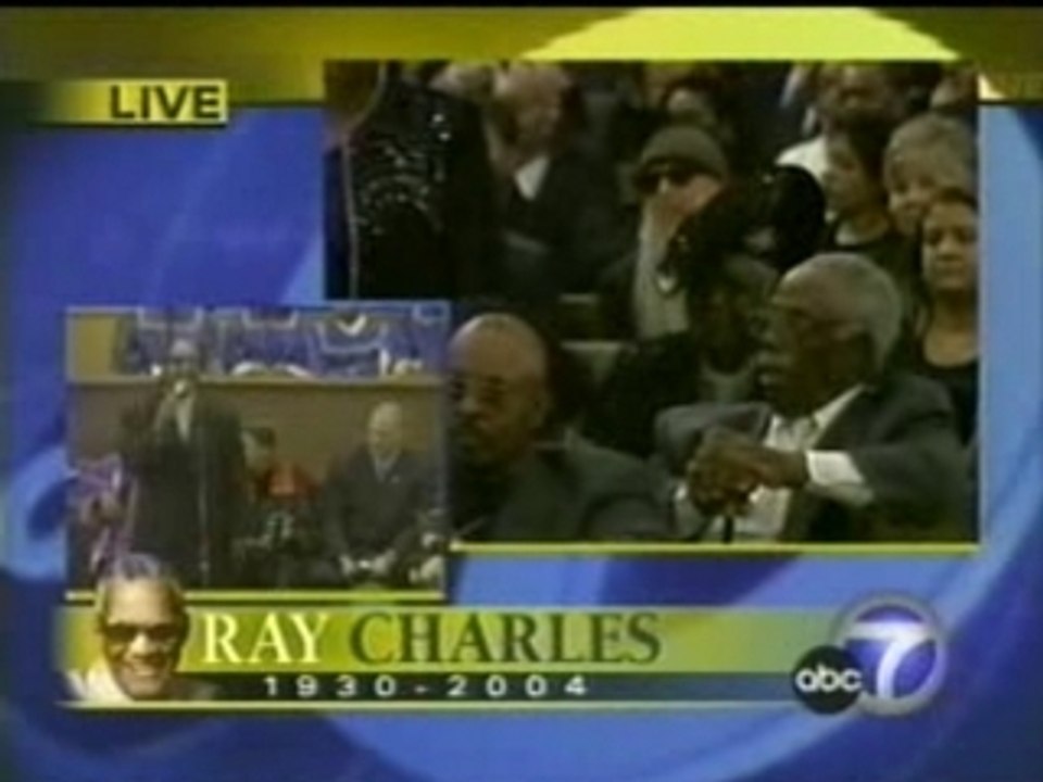 Ray charles memorial  service Stevie Wonder