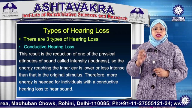 D.ED (HI) || Ms. Sumbul A Khan || Types of Hearing Loss || AIRSR || TIAS || TECNIA TV