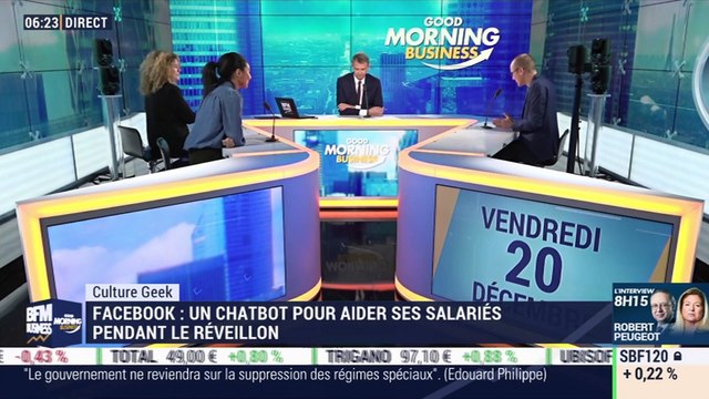 Culture Geek : Facebook, un chabot pour aider ses salariés pendant le réveillon, par Anthony Morel - 20/12