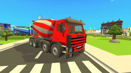 Kids and Toddlers Learn Colors | Learn Colors with Trucks and Houses, Colorful Trucks and Houses