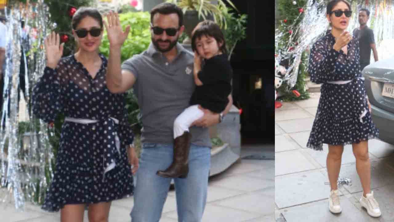 Taimur Ali Khan Birthday: Kareena Kapoor Khan stuns at party in black dress; Watch video | FilmiBeat