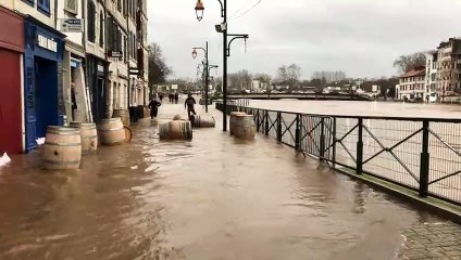 L'inondation le soir du 13 décembre 2019 dans le petit Bayonne
