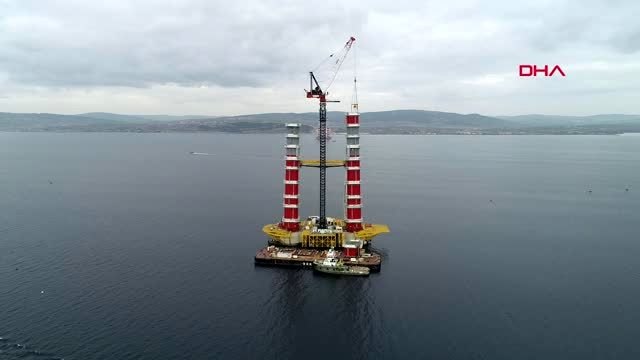 Çanakkale 1915 çanakkale köprüsü ayakları 100 metreye ulaştı