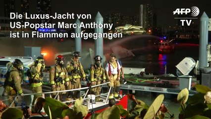 Luxus-Jacht von Popsänger Marc Anthony abgebrannt