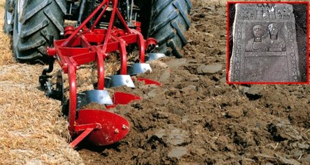 Tarlada çalışırken tarihi eser buldu