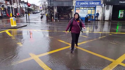 Heavy rains cause flooding in North London