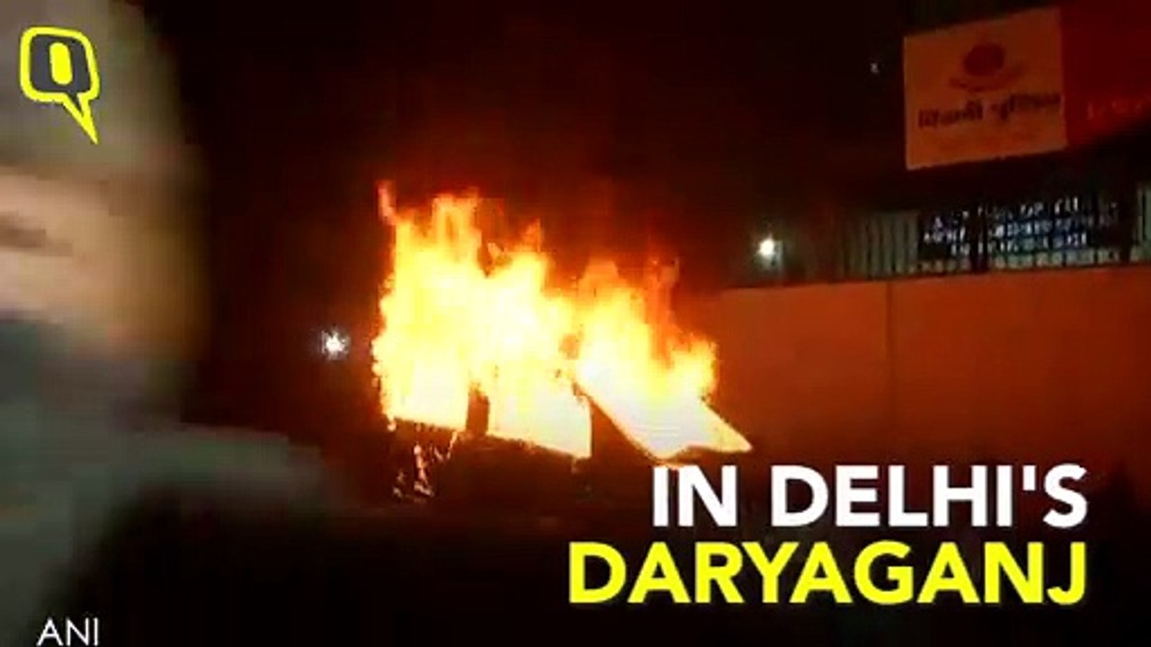 Daryaganj Unrest: Car Torched, Police Uses Water Cannons in CAA Protest