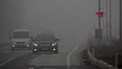 Konya-konya'da sis etkili oldu