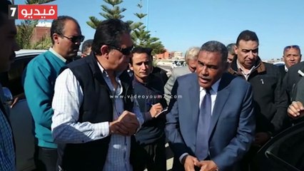 محافظ مطروح يتفقد شارع علم الروم والمدخل الشرقى للمدينة