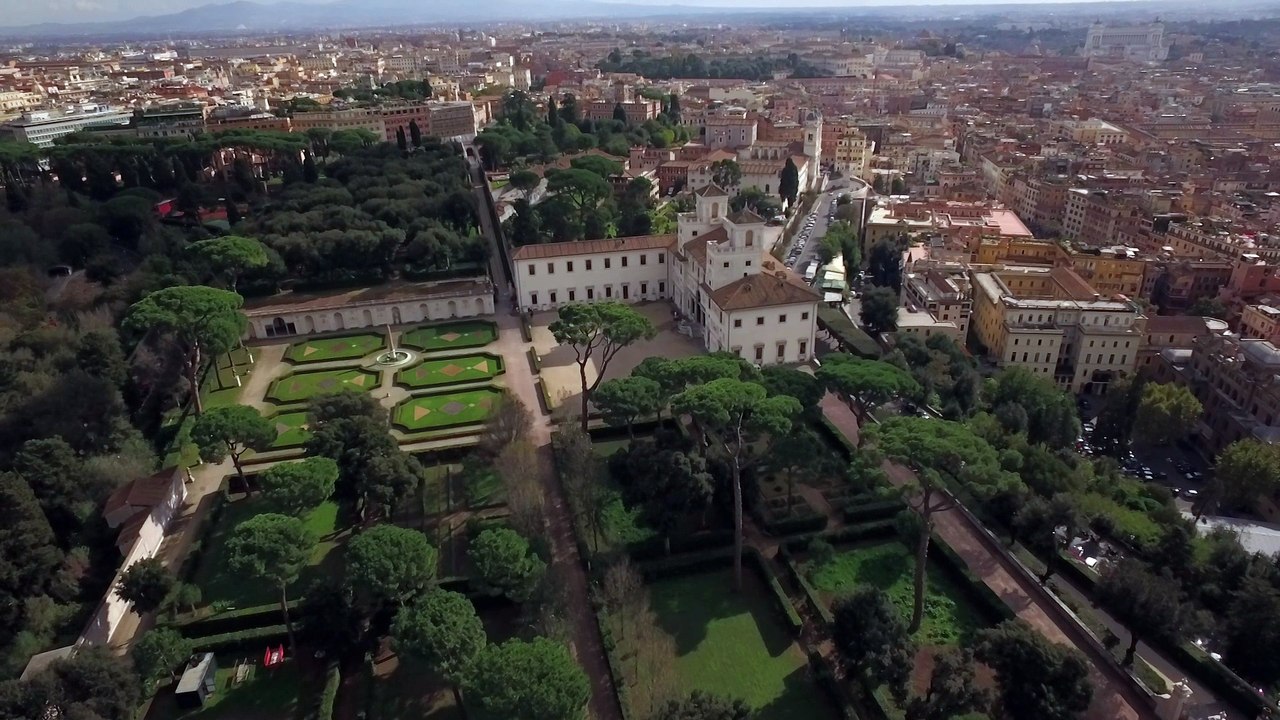 La villa Médicis vue du ciel