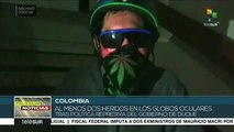 Colombia: reportan a dos manifestantes heridos en globos oculares