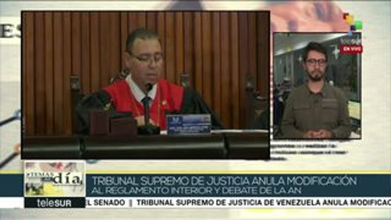 Venezuela: TSJ anula modificación del reglamento de Asamblea Nacional
