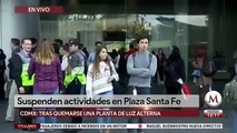 Tras incendio suspenden actividades en Park Plaza Santa Fe