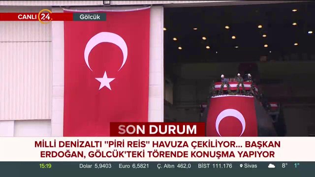 Milli denizaltı ''Piri Reis'' havuza çekiliyor